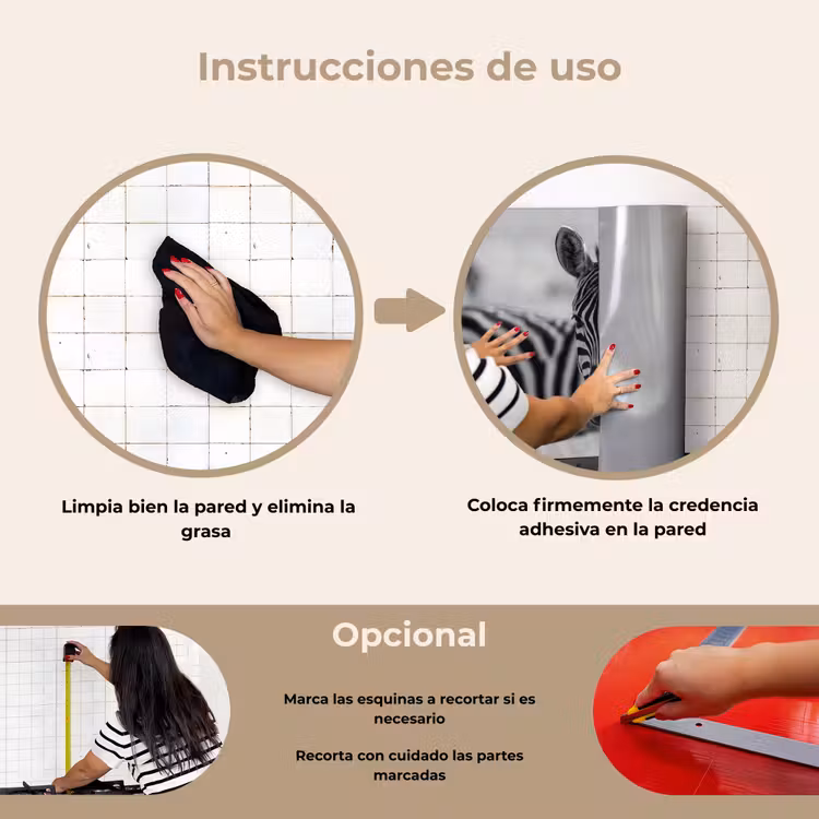 Salpicaderos de cocina - Cebras - Negro - Blanco — 6