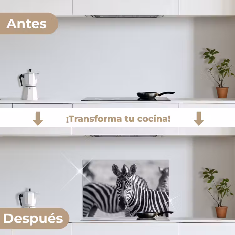 Salpicaderos de cocina - Cebras - Negro - Blanco — 7