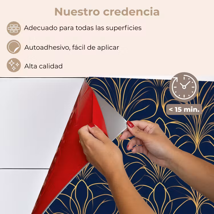 Salpicaderos de cocina - Deco - Abanico - Azul — 4