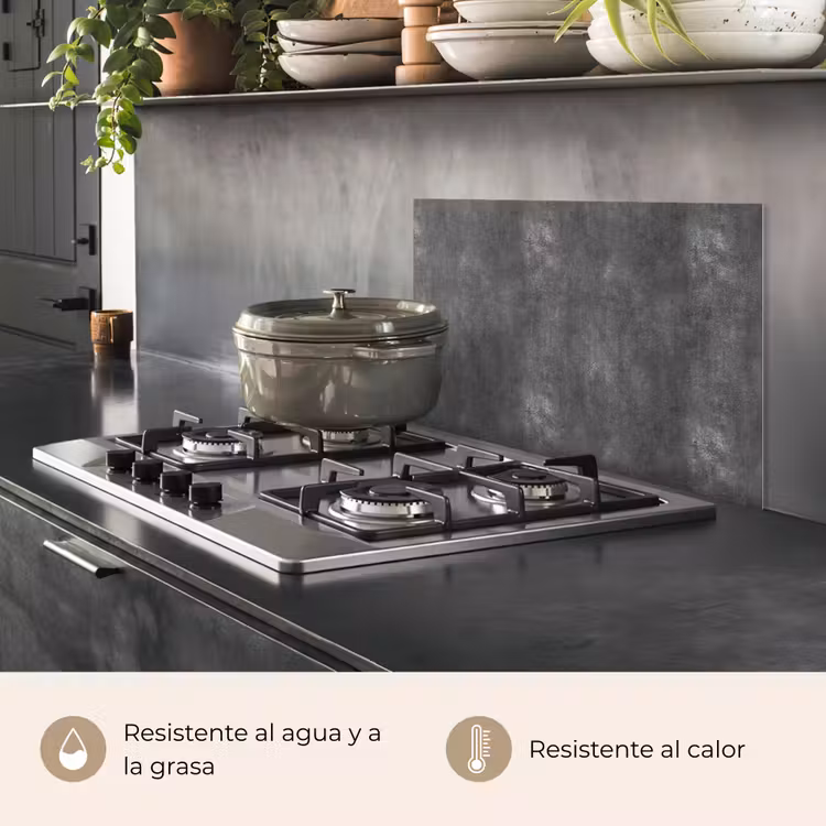 Salpicaderos de cocina - Gris oscuro - Crudo - Hormigón — 2