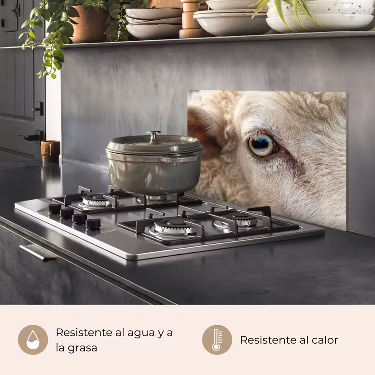 Salpicaderos de cocina - Oveja - Ojo - Blanco — 2