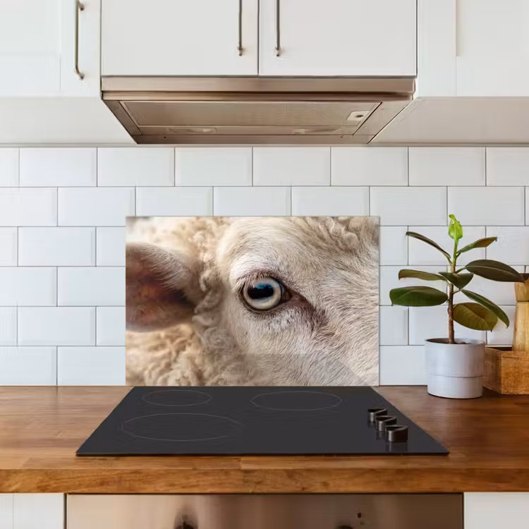 Salpicaderos de cocina - Oveja - Ojo - Blanco — 3