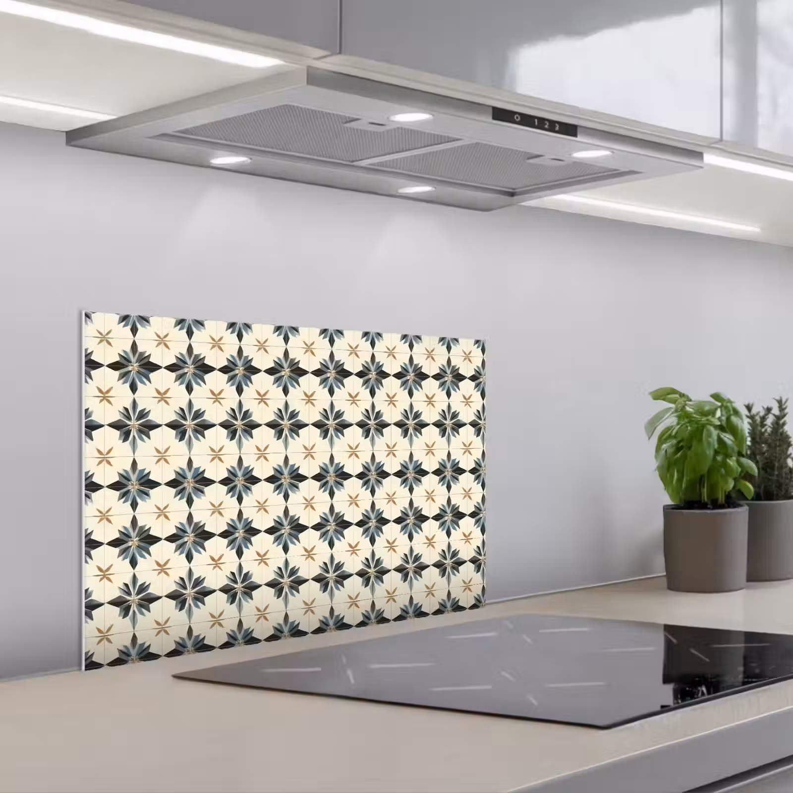 Salpicaderos de cocina - Ornamental - Adorno - Azul — 1