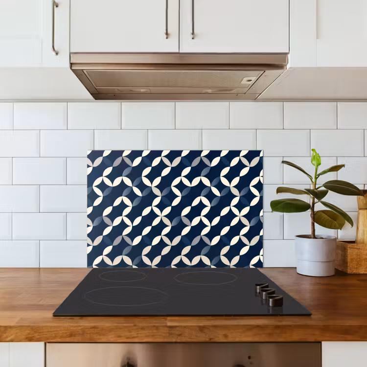 Salpicaderos de cocina - Abstracto - Motivo - Azul — 3