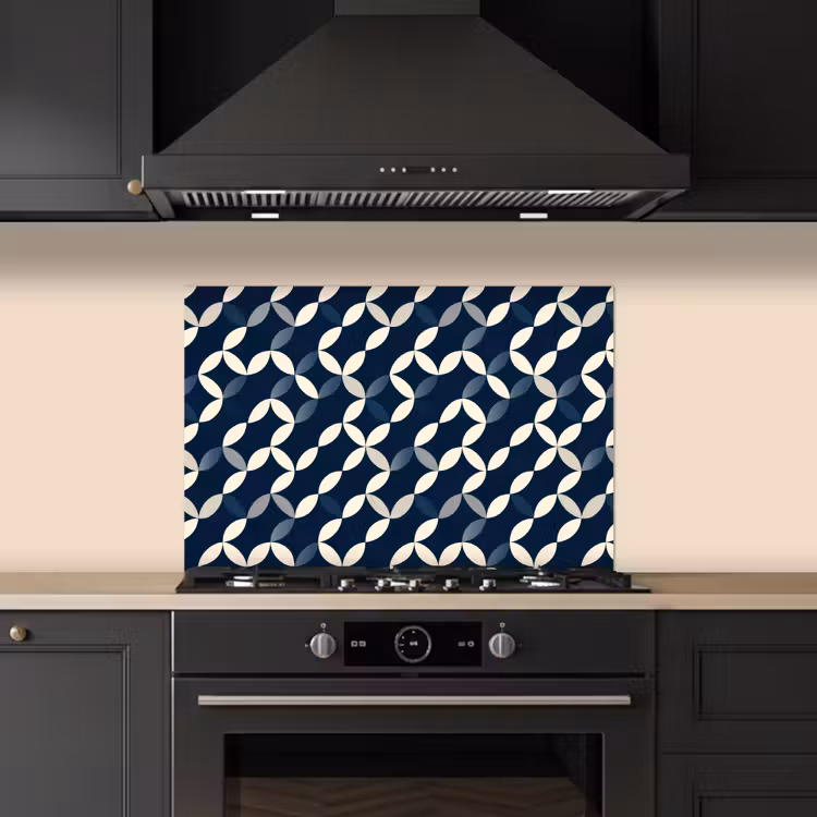Salpicaderos de cocina - Abstracto - Motivo - Azul — 5
