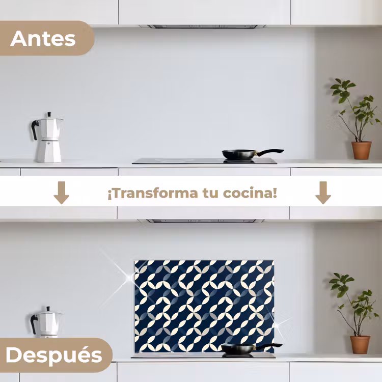 Salpicaderos de cocina - Abstracto - Motivo - Azul — 7