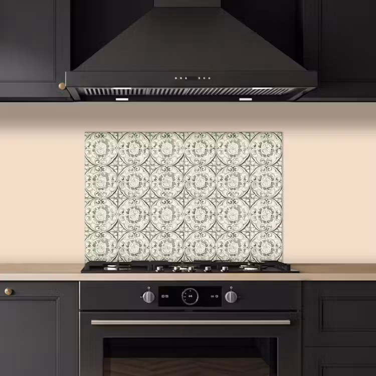 Salpicaderos de cocina - Adorno rizado - Azulejo - Verde — 5