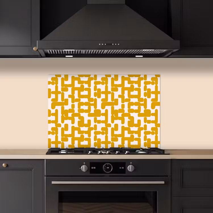 Salpicaderos de cocina - Amarillo - Beige - Estampado — 5