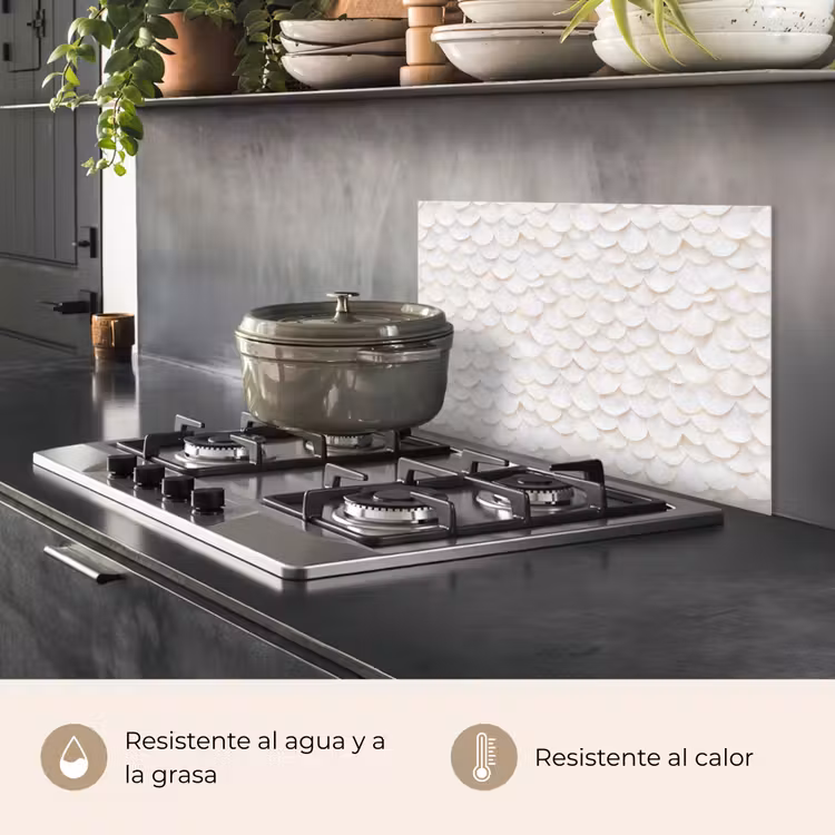 Salpicaderos de cocina - Balanza - Blanca - Elegante — 2