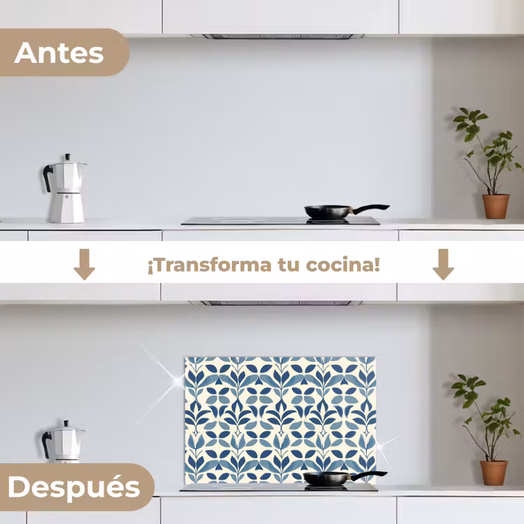 Salpicaderos de cocina - Flora - Moderno - Azul — 7