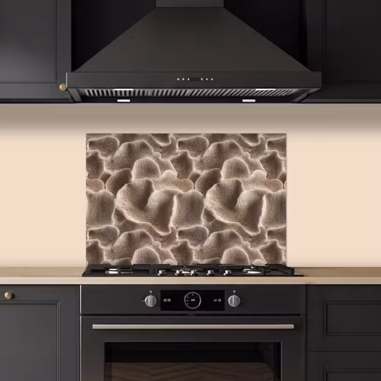 Salpicaderos de cocina - Forma de abanico - Beige - Textura de fibra — 5