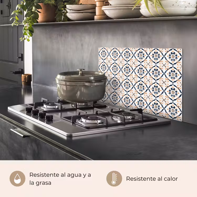 Salpicaderos de cocina - Forma de hoja - Patrón - Colorido — 2