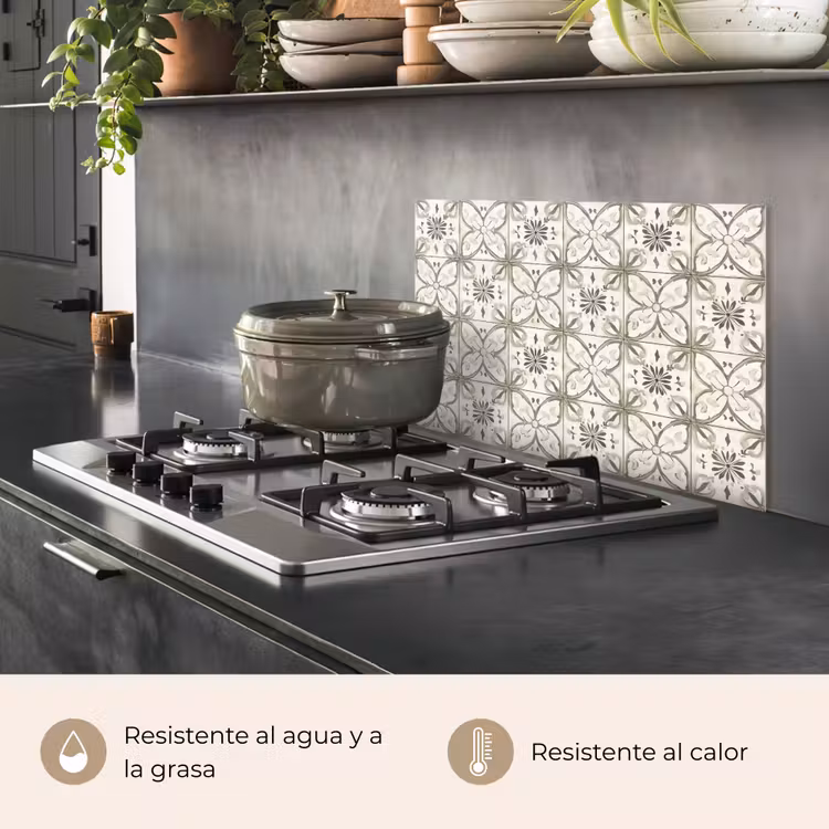 Salpicaderos de cocina - Antiguo - Azulejos - Beige — 2