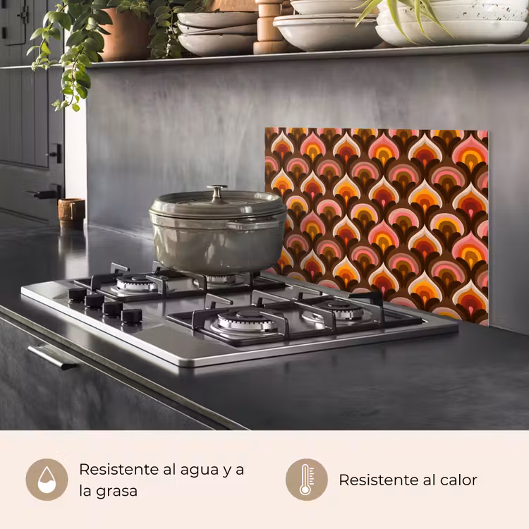 Salpicaderos de cocina - Estampado - Retro - Colorido — 2