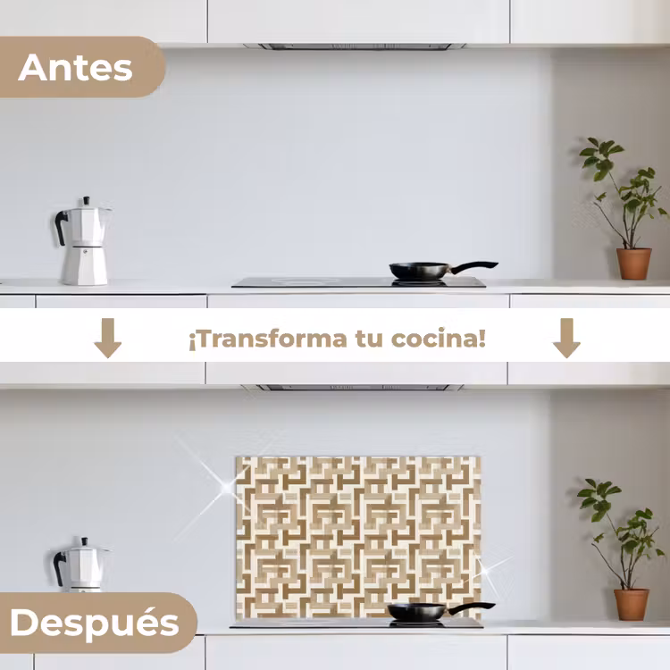Salpicaderos de cocina - Geométrico - Retro - Marrón — 7