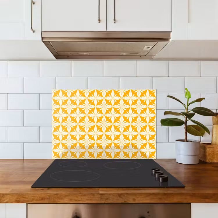 Salpicaderos de cocina - Motivo - Retro - Amarillo — 3