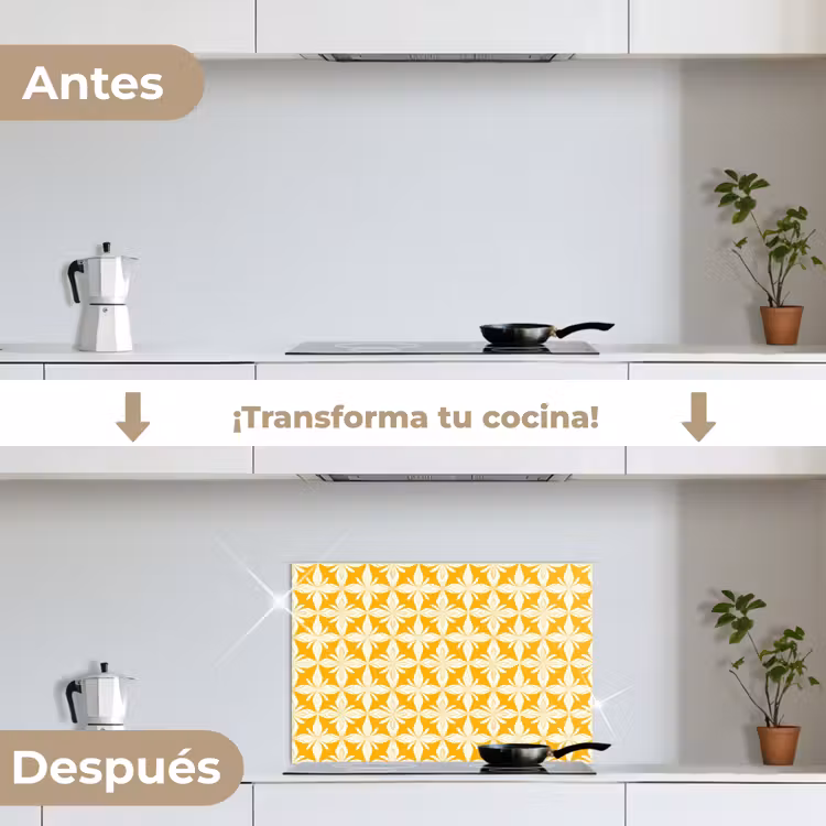 Salpicaderos de cocina - Motivo - Retro - Amarillo — 7