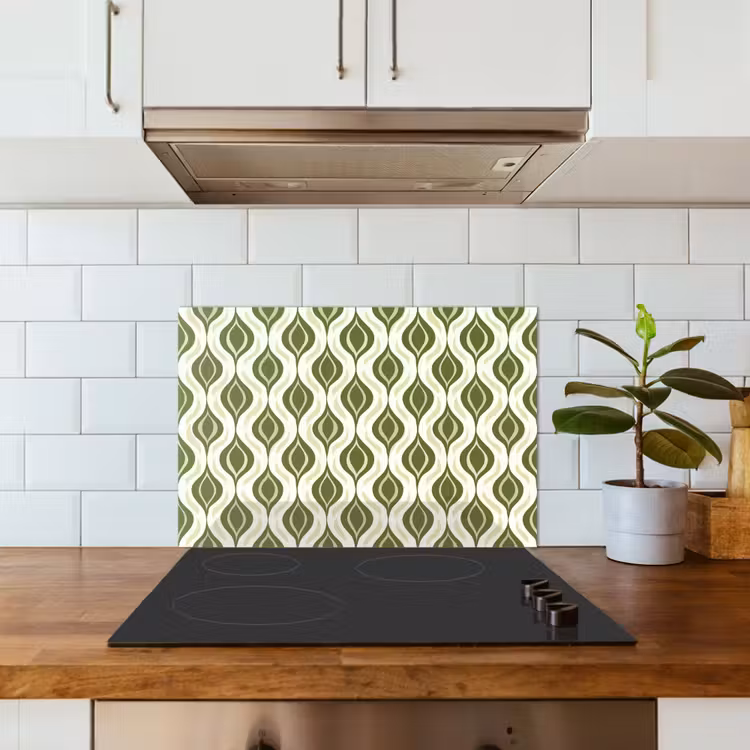 Salpicaderos de cocina - Motivo - Retro - Verde — 3