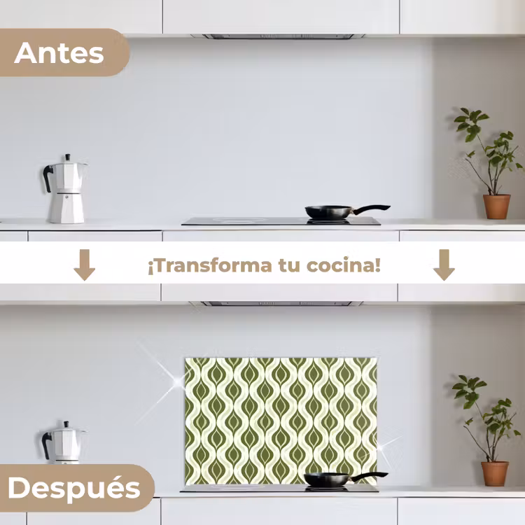 Salpicaderos de cocina - Motivo - Retro - Verde — 7