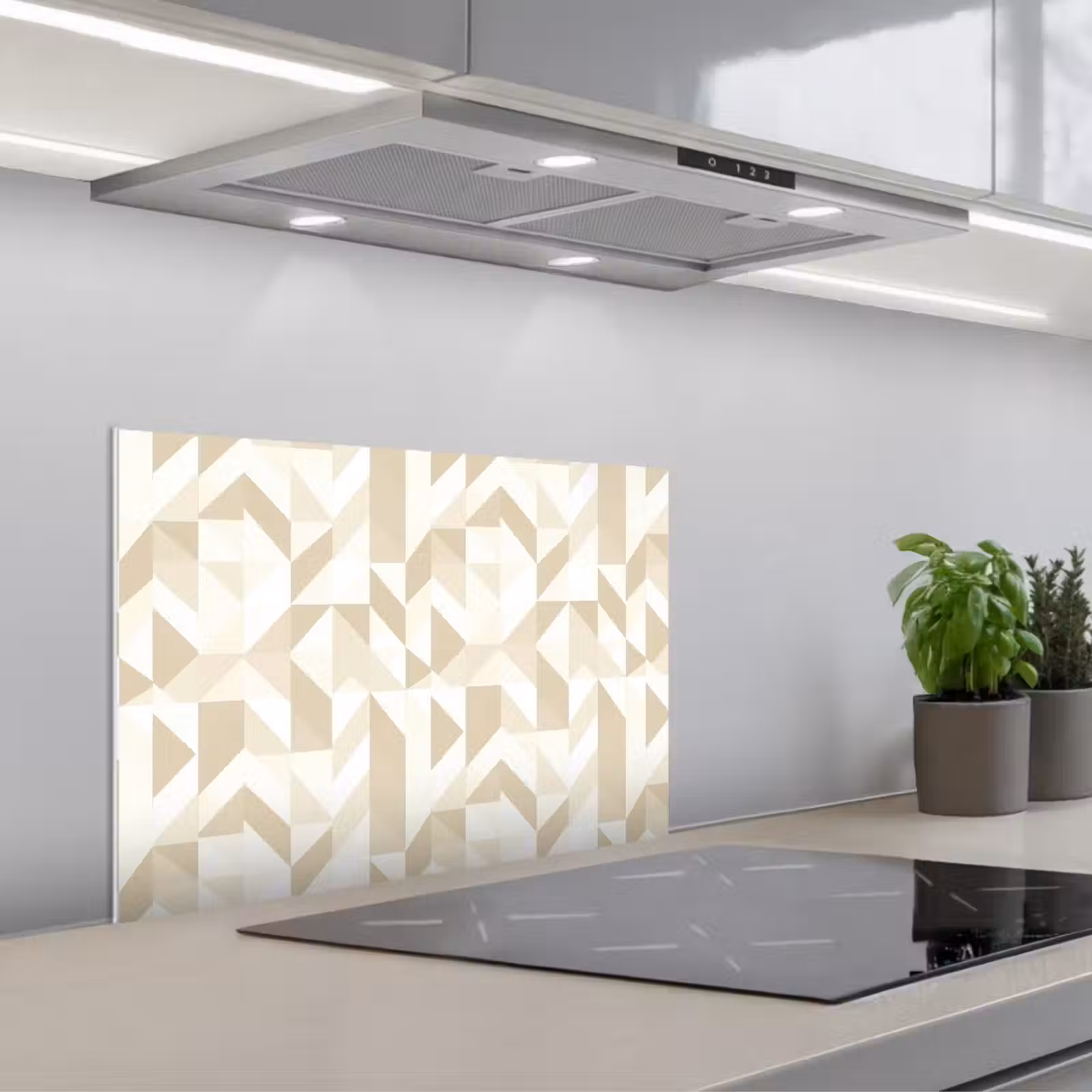 Salpicaderos de cocina - Moderno - Abstracto - Beige — 1