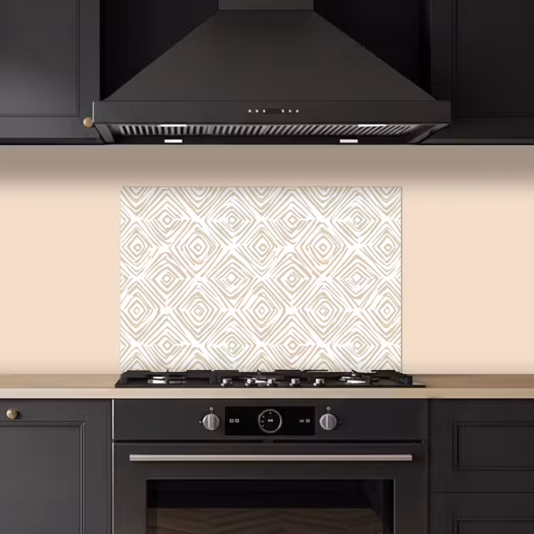 Salpicaderos de cocina - Abstracto - A cuadros - Beige — 5