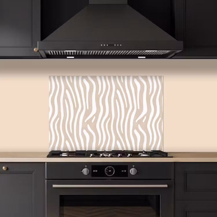 Salpicaderos de cocina - Abstracto - Cebra - Beige — 5