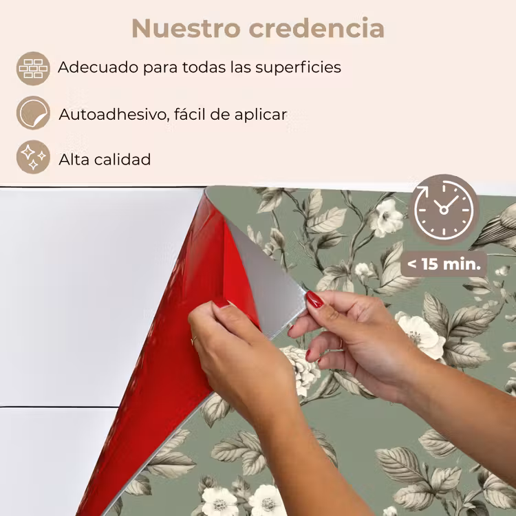 Salpicaderos de cocina - Botánico - Pájaros - Verde — 4