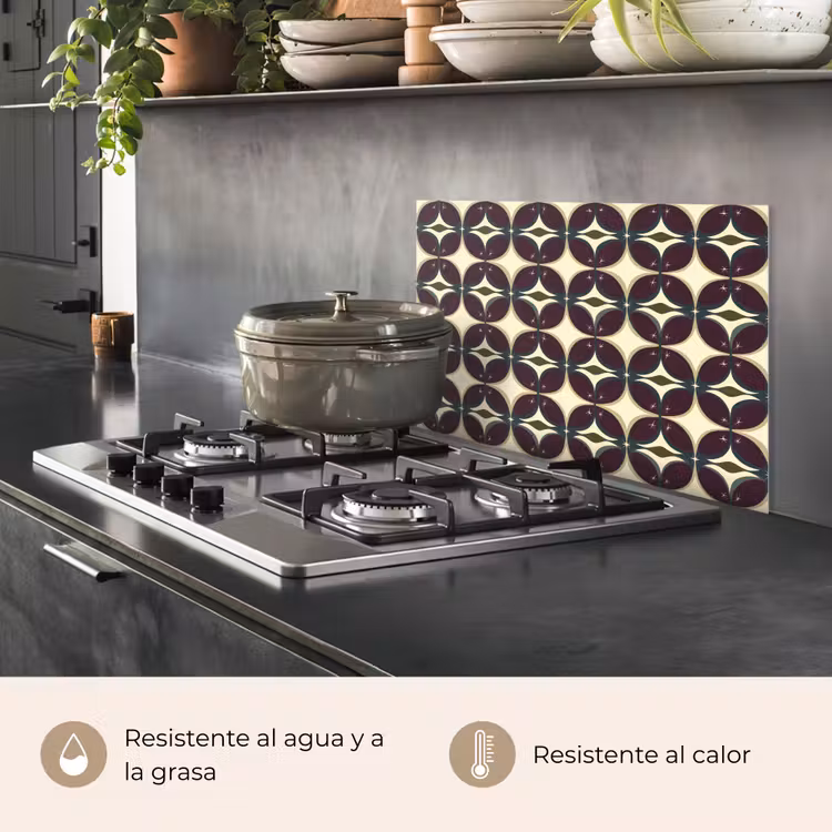 Salpicaderos de cocina - Círculo - Retro - Colorido — 2