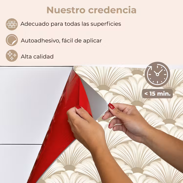 Salpicaderos de cocina - Clásico - Arte - Beige — 4