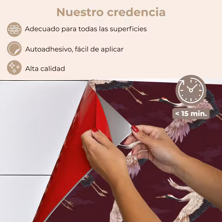 Salpicaderos de cocina - Crane - Classic - Burdeos — 4