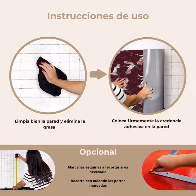 Salpicaderos de cocina - Crane - Classic - Burdeos — 6