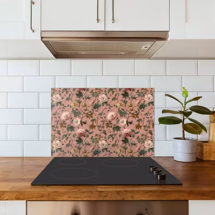 Salpicaderos de cocina - Flores - Clásico - Rosa — 3