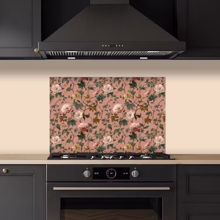 Salpicaderos de cocina - Flores - Clásico - Rosa — 5