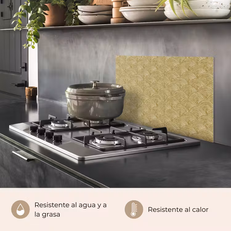 Salpicaderos de cocina - Abanico - Geométrico - Verde — 2