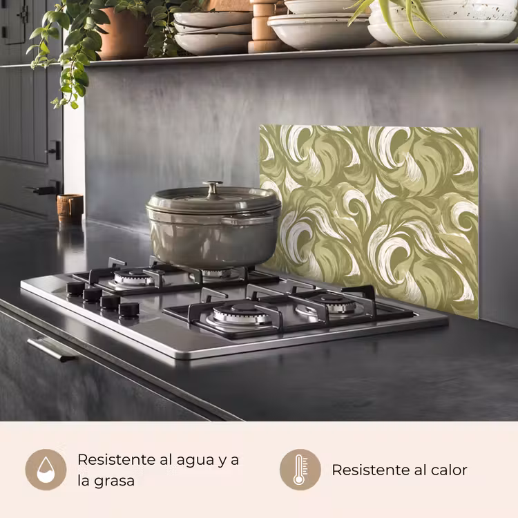 Salpicaderos de cocina - Abstracto - Textura - Verde — 2