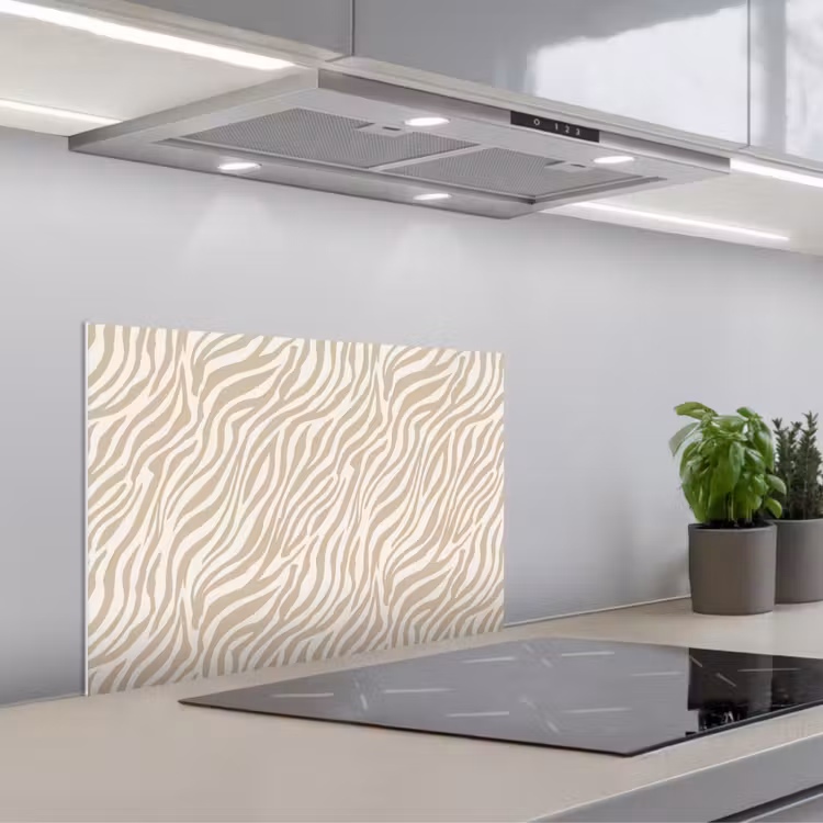Salpicaderos de cocina - Cebra - Estampado - Beige — 1