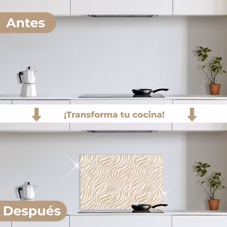 Salpicaderos de cocina - Cebra - Estampado - Beige — 7