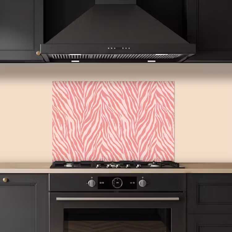 Salpicaderos de cocina - Cebra - Estampado - Rosa — 5