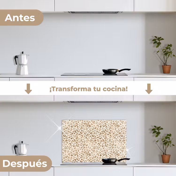 Salpicaderos de cocina - Leopardo - Clásico - Beige — 7