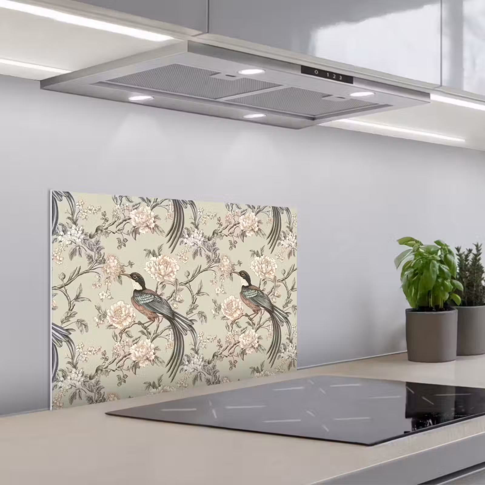 Salpicaderos de cocina - Flor - Pájaro - Colorido — 1