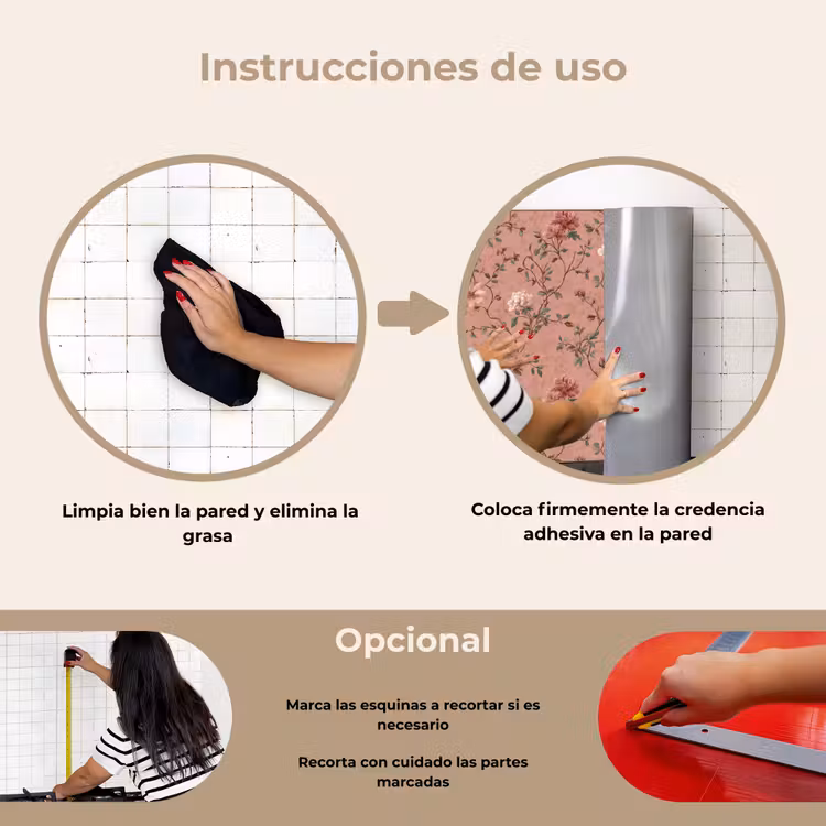 Salpicaderos de cocina - Botánico - Flores - Rosa — 6