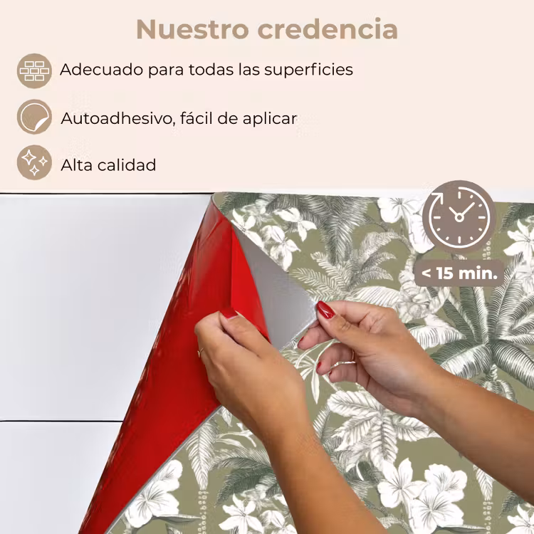 Salpicaderos de cocina - Botánico - Flores - Verde — 4