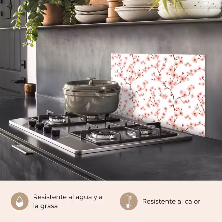 Salpicaderos de cocina - Cerezo en flor - Ramas - Rosa — 2