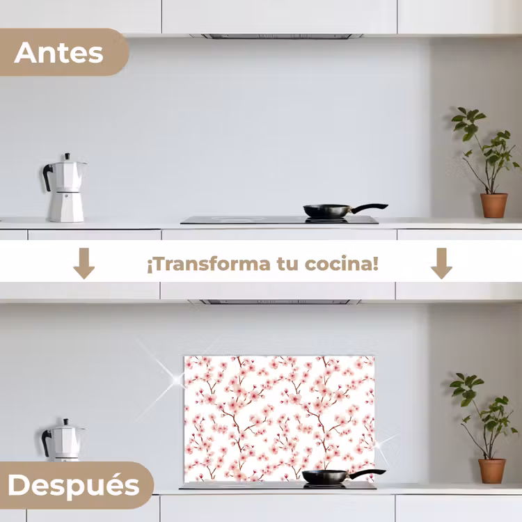 Salpicaderos de cocina - Cerezo en flor - Ramas - Rosa — 7