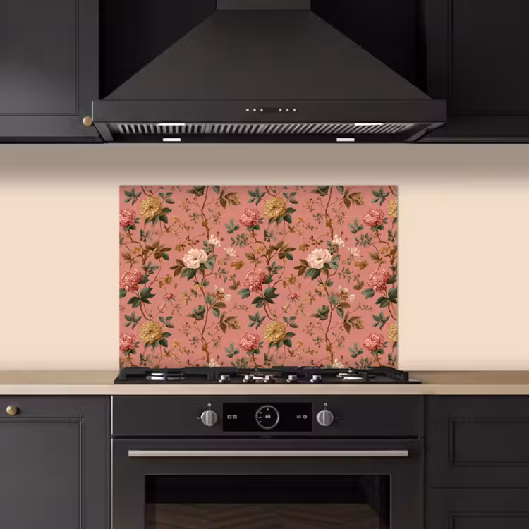 Salpicaderos de cocina - Clásico - Botánico - Rosa — 5