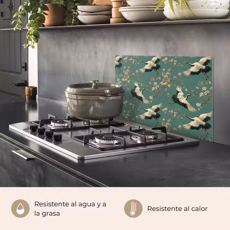 Salpicaderos de cocina - Flor de cerezo - Flores de maternidad - Verde — 2
