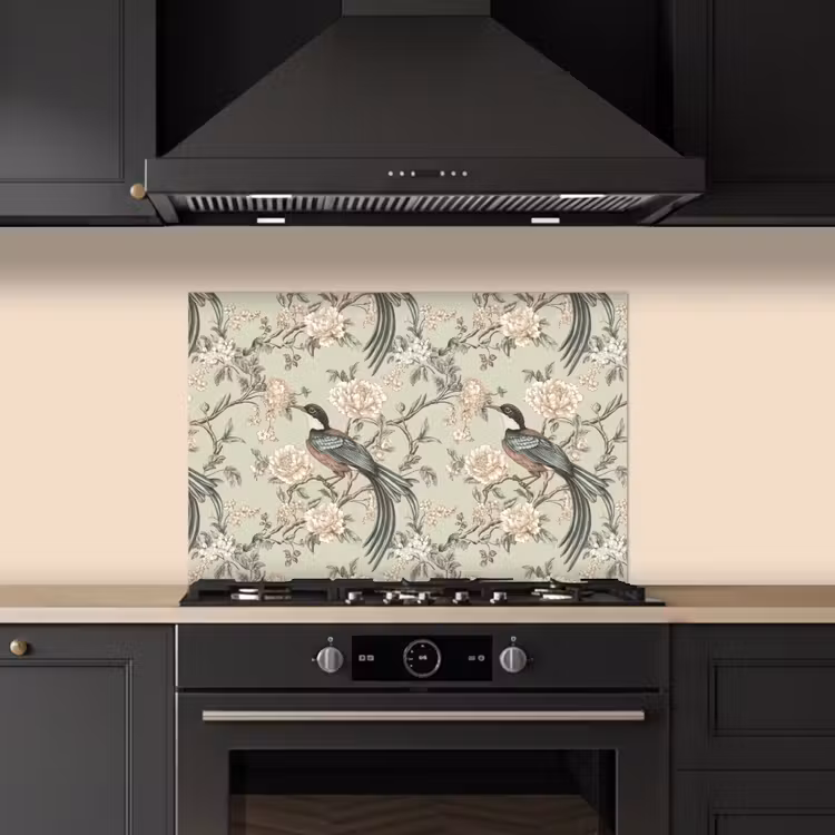Salpicaderos de cocina - Flor - Pájaro - Colorido — 5