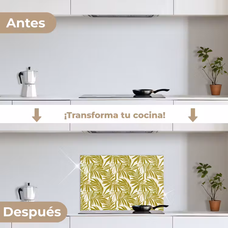 Salpicaderos de cocina - Hoja de palmera - Patrón - Verde — 7