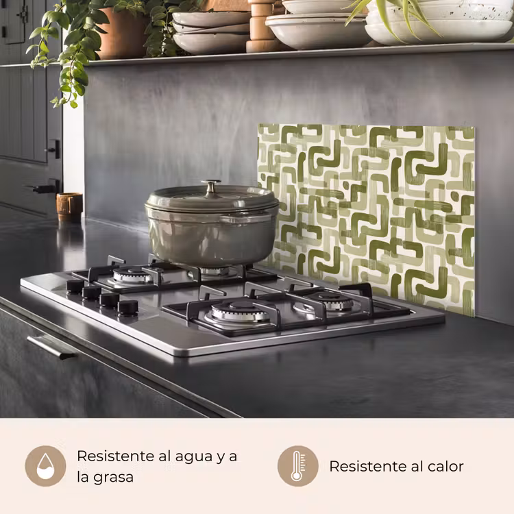 Salpicaderos de cocina - Moderno - Gráfico - Verde — 2