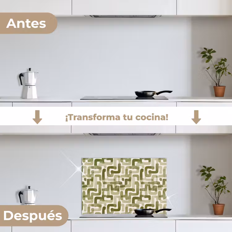 Salpicaderos de cocina - Moderno - Gráfico - Verde — 7